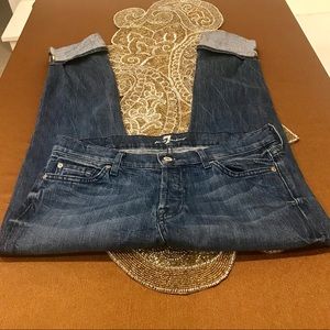 7 for all mankind cropped embellished jeans